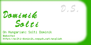 dominik solti business card